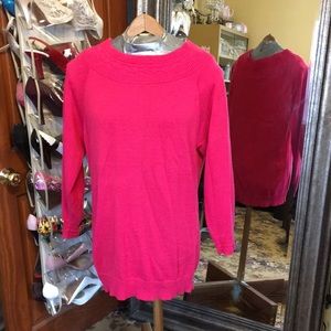 Pink oversized tunic sweater